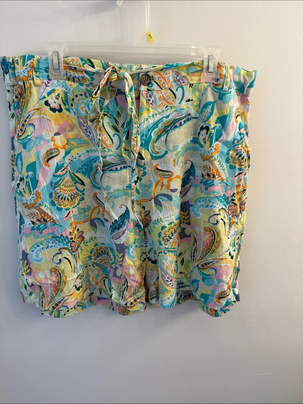 Charlie Paige Teal Multi Paisley Shorts SZ XL